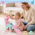 CRATIVWOOD 1 2 4 12-18 1-2 Toddler Toys for Year Old Boys Educational Dinosaur Slide Toys with Push Car Toys for Baby