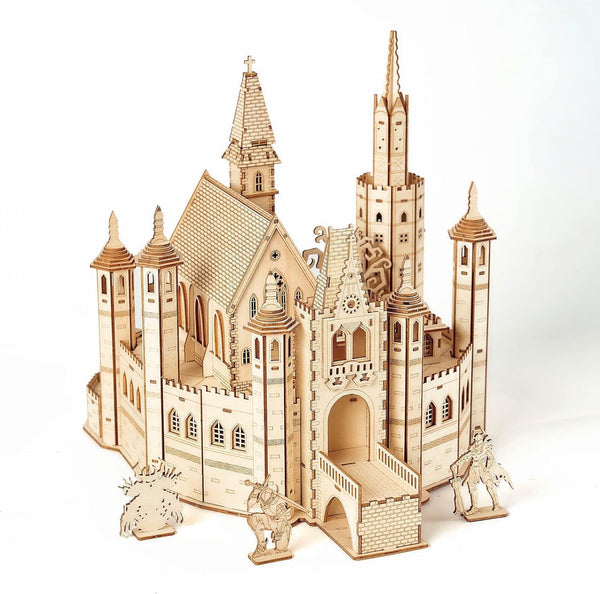 3D Wooden Puzzles Knight Creed: Lost Castle Model Kits, Brainteaser and Puzzle for Christmas/Birthday Gifts