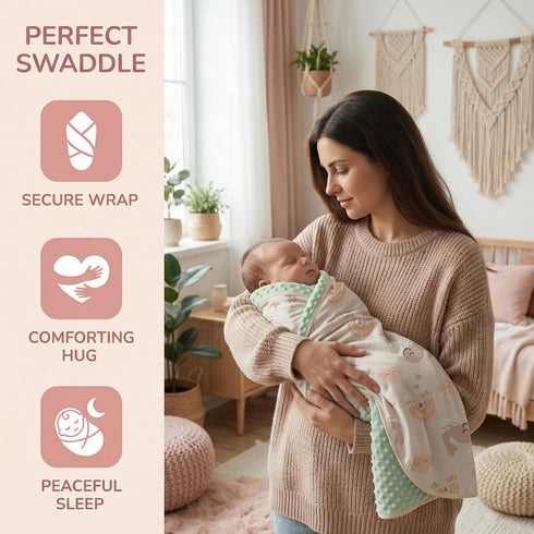30 40 Inch GUNTAIL Baby Blankets for Girls - Super Soft Nursery Minky Blanket, Newborn Baby Blanket with Double Layer