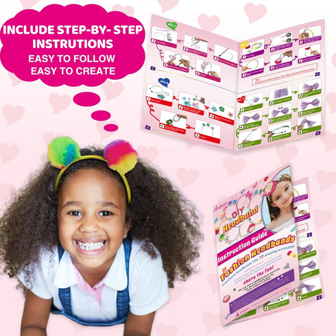 5-12 Set Ambesi DIY Headband Making Kit for Girls Ages - Arts & Crafts Gift