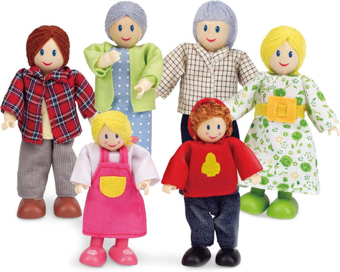 Hape Happy Family Dollhouse Set Award Winning Doll Family Set, Unique Accessory