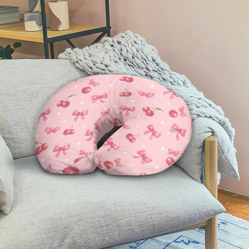 Qehuruxo Bow Baby Nursing Pillow Cover Cherry Ultra Soft Comfortable Newborn Nursing Pillow Case Stain Resistant