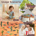 Lizard Toys Figures - 17 Pcs Desert Reptiles Figurines Model Trees Kit, Desert Diorama Supplies for Kids Gift