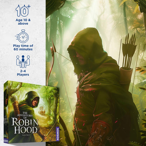 The Adventures of Robin Hood, A Kosmos Game, Family-Friendly Cooperative Role-Player Game for 2 to 4 Players