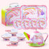 Set Set, 3 4 5 6, JOYIN Unicorn Tea Party for Little Girls, Pretend Pink Tin Teapot Princess Tea Time Play Kitchen Toy