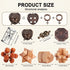 16pcs Metal Brain Teaser Puzzles Disentanglement Puzzles Metal Wooden Brain Teaser Puzzle Logic Metal Puzzle for Adult