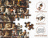 Cat Puzzles for Adults 1000 Pieces, Vintage Animal Collage Jigsaw Puzzle with 40 Coffee Book Cats