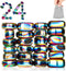 24pcs Rainbow Large Fridge Magnets - Irregular Polished Magnetic Stones for Home Kitchen Refrigerator Decorations