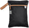 Parker Baby Cloth Diaper Wet Dry Bag, Waterproof Reusable Bag with Mesh Organizer and Zippered Pocket, Black
