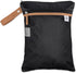 Parker Baby Cloth Diaper Wet Dry Bag, Waterproof Reusable Bag with Mesh Organizer and Zippered Pocket, Black