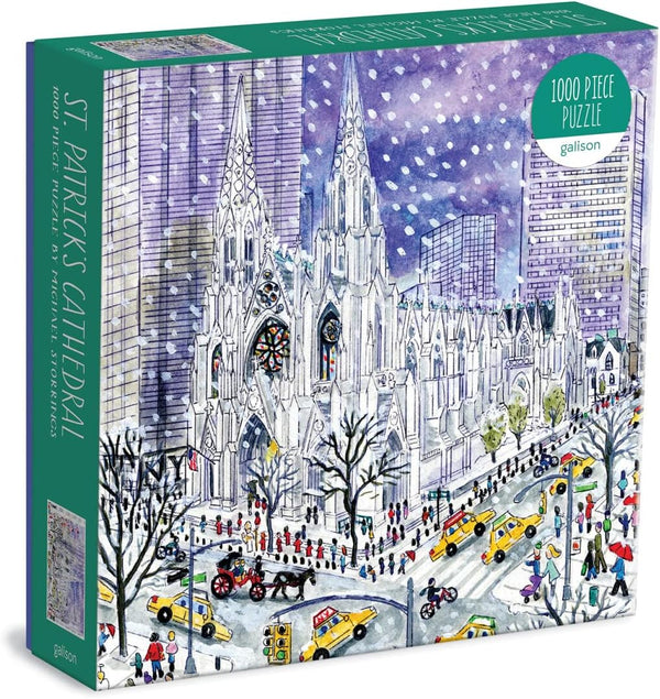 Galison Michael Storrings St. Patrick’s Cathedral Puzzle, 1000 Pieces, 27” x 20”, Stunning Artwork for Family Activity