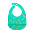 Nuby 2 Pack Adjustable Easy Clean Soft Silicone Bibs with Scoop, Sloth & Leaves