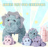 IKASA Triceratops Dinosaur Stuffed Animal Mom and Baby Plush Toy, Cute 18" Huggable Family Set for Kids