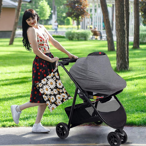 FUGIDOG 2 Daisy Wet Dry Bag Wterproof Reusable Wet Bags with Zippered Pockets Travel Toiletry Pouch for Cloths Diaper