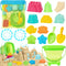 RACPNEL Collapsible Beach Toys for Kids, Foldable Sand Bucket and Shovels Set