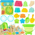 RACPNEL Collapsible Beach Toys for Kids, Foldable Sand Bucket and Shovels Set