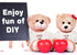 18 Pcs Stuffed Bear Clothes Sublimation Blank Bear Shirt Doll T-Shirts