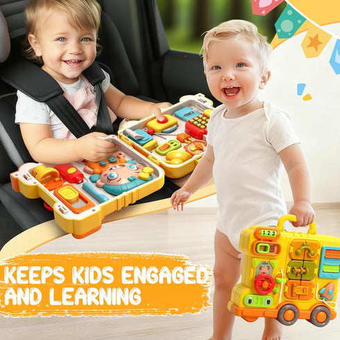 AmiDear 1-2 1-2Year 6-12 Toddler Toys for Year Old Girl Boy Gift, Educational Montessori Toys for Old, Busy Board Baby