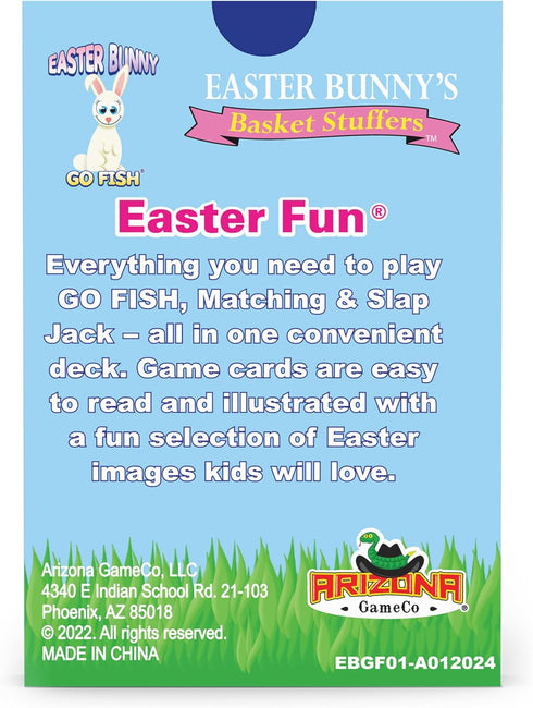 Arizona GameCo Easter Bunny Go Fish Game for Kids, Ages 4 & Up, Fun Easter Gift