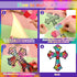 Yeaqee 24 Pack Cross DIY Suncatcher Paper Crafts Easter Crafts for Kids Religious Paper Suncatchers for Sunday School