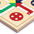 2-in-1 Set 11.3 inches Yellow Mountain Imports Reversible Wooden Snakes and Ladders, Ludo Game