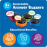 Learning Resources Recordable Answer Buzzers - Classroom Must Haves Supplies, Kids Toys, Sound Effect Button, Family