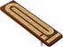 PALM ROYAL HANDICRAFTS 3 Track Wooden Cribbage Board Set, Inlaid Teak and Maple Wood with Metal Pegs Storage