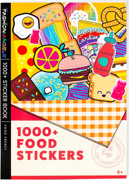 Fashion Angels 1000+ Food Sticker Book, Over 1,000 Cute Food Stickers for Kids, Personalizing Laptops, Journals