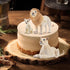 6PCS 2-5" Set Toymany White Lion Figurines with Lion Cubs, Wild Life Jungle Animals Figures Realistic Family Includes