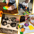 35 Set Set,Cooking Pcs Kitchen Pretend Play Accessories Toys,Cooking with Stainless Steel Cookware Pots and Pans