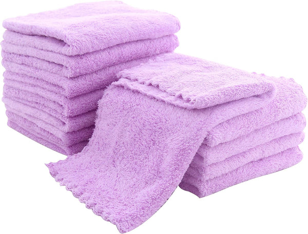 12 Pack Baby Washcloths - Extra Absorbent and Soft Wash Clothes for