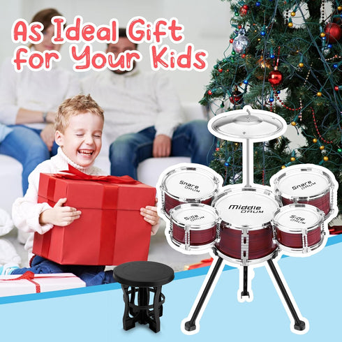 Set, 5 Set 3-5 Upgraded Kids Drum Piece Toy for Toddlers Band Rock Jazz Drum Musical Instrument Toys for Boys Girls