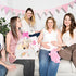 13 9. 1 7. 1 Inch(Pink Pickmesh Baby Shower Storage Basket with Gift Bags Rectangular Ribbons Collapsible Canvas