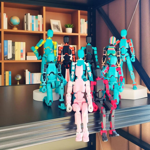Teoboeys 5.2 inches T13 3D Set 13 13 13 3D Action Figure with Dog Titan Nova Robo Action Figures with Weapons T Printed