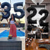 40 Inch Black Number 2 Balloons for Birthday Party Decorations, Helium Giant Black 2 Balloons, Anniversary Baby Shower