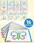 3 4 5 6 Coogam Magnetic Drawing Board, Large Magnet Doodle Board with Pen and Dot Beads, Color Shape Pattern Art Pad