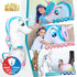 Unicorn 47 Inches Kids Punching Bag, Filled with Sand, Party Bop Bag, Ring Toss with 3 Inflatable Rings