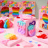 30 Packs 6 JOYIN Valentines Day Gift Cards with Pop Bubble Keychains, Designs Mini Colored Pop, Multi-Shape Stress