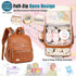 Backpack Backpack,Baby Straps,5 Weitars Diaper Bag Leather Baby Diaper Bag with Changing Pad Travel Diaper Bag