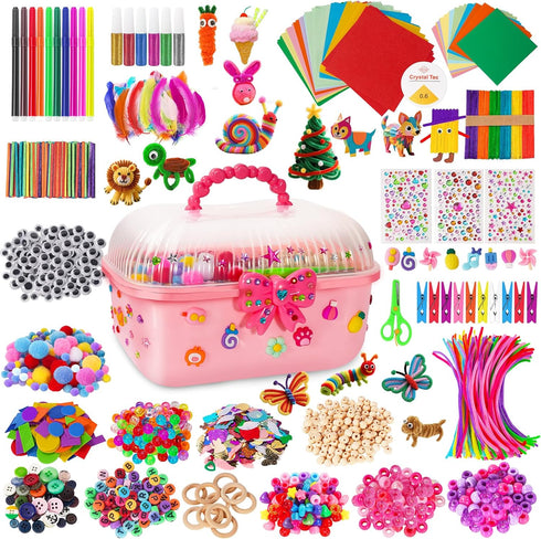 VERYHDSN Arts and Crafts Supplies for Kids-3000+ Pcs DIY Arts & Craft Kit