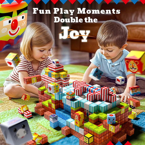 BRISTLIX 200 3+, PCS Magnetic Blocks Magnetic Building Blocks, Magnet Toys for Kids Multicolor STEM Learning Toys