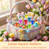 12 Exun Pcs Easter Bunny Mini Squeeze Balls, Easter Basket Stuffers, Easter Egg Fillers, Squishies Stress Relief Fidget