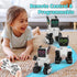 okk Robot Toys for Kids - Programmable Remote Control Robot with Coin Piggy Bank, LED, and Tray