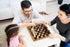 Set 11.5" 11.5" 3 1 34 2 24 VAMSLOVE Wooden Chess Checkers Tic-Tac-Toe Game x Double-Sided in Board with Chess Pieces