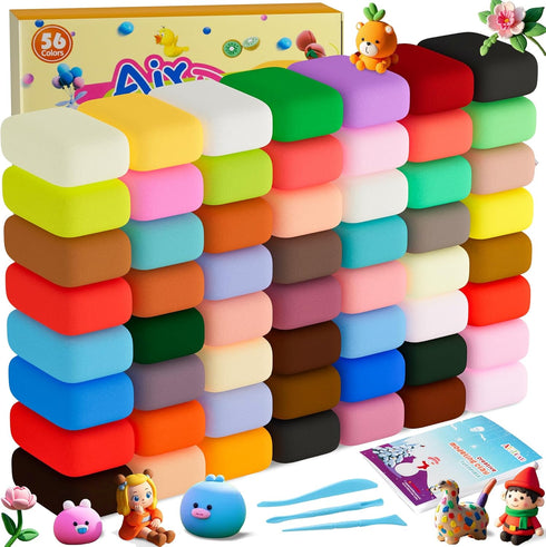 ARTPAR Air Dry Clay Kit,56 Colors Modeling Magic Clay for Kids,DIY Classroom