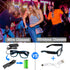 YouRfocus Wireless LED Light Up Glasses, Glow in the Dark for Rave Party, EDM, Blue