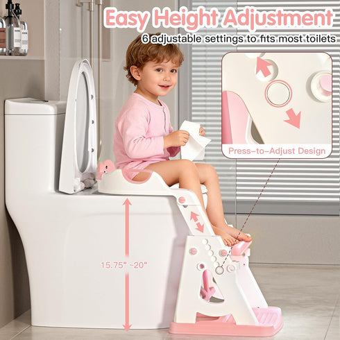 vorykido 2 1 Potty Training Seat, in Potty Training Toilet with Step Stool for Boys Girls, Toddler Toilet Seat