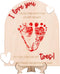 PATRDIO My First Valentine Footprint Wooden Board - Gender Revealing Wooden Decoration, Diy