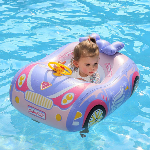 Swimbobo Toddler Pool Float with Seat Boat Inflatable Ride-on Car for Kids