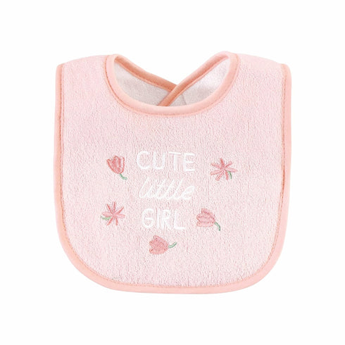 Hudson Baby Unisex Cotton Terry Drooler Bibs - Bunny Design, One Size